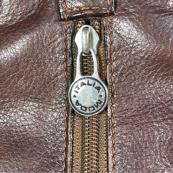 Vintage Andantini Moda Italiana Brown Leather Crossbody Bag Made in Italy main image 8